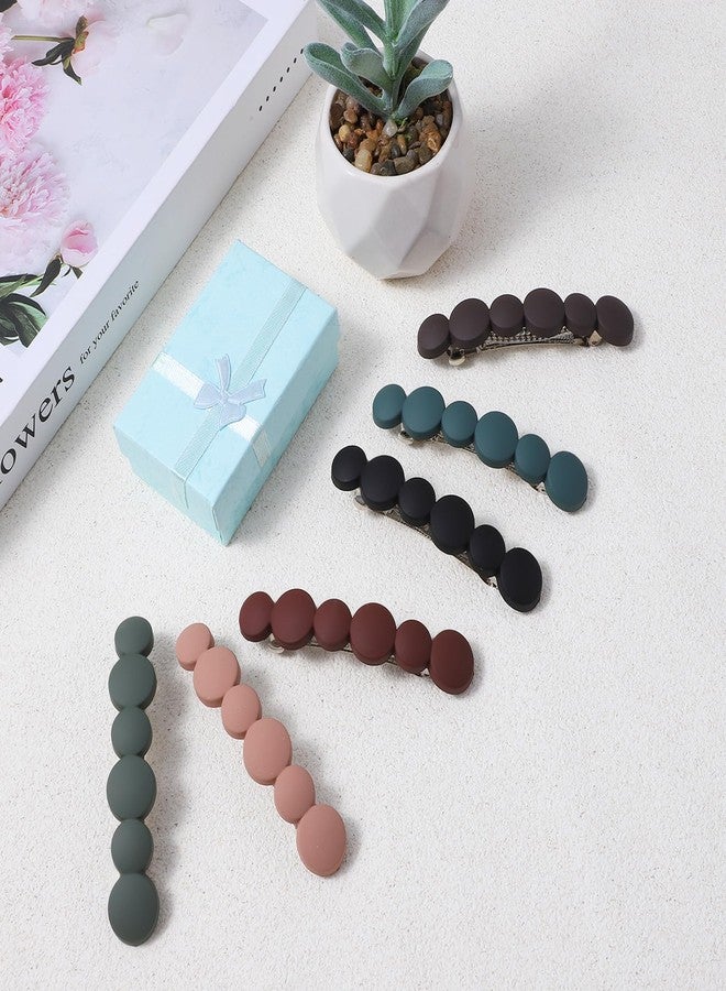 Molain 6 Pack French Barrettes for Women, No Slip Hair Clips Small Matte Finish Barrette Clips for Thin Short Fine Hair Secure Hold Gentle Design - Image 5